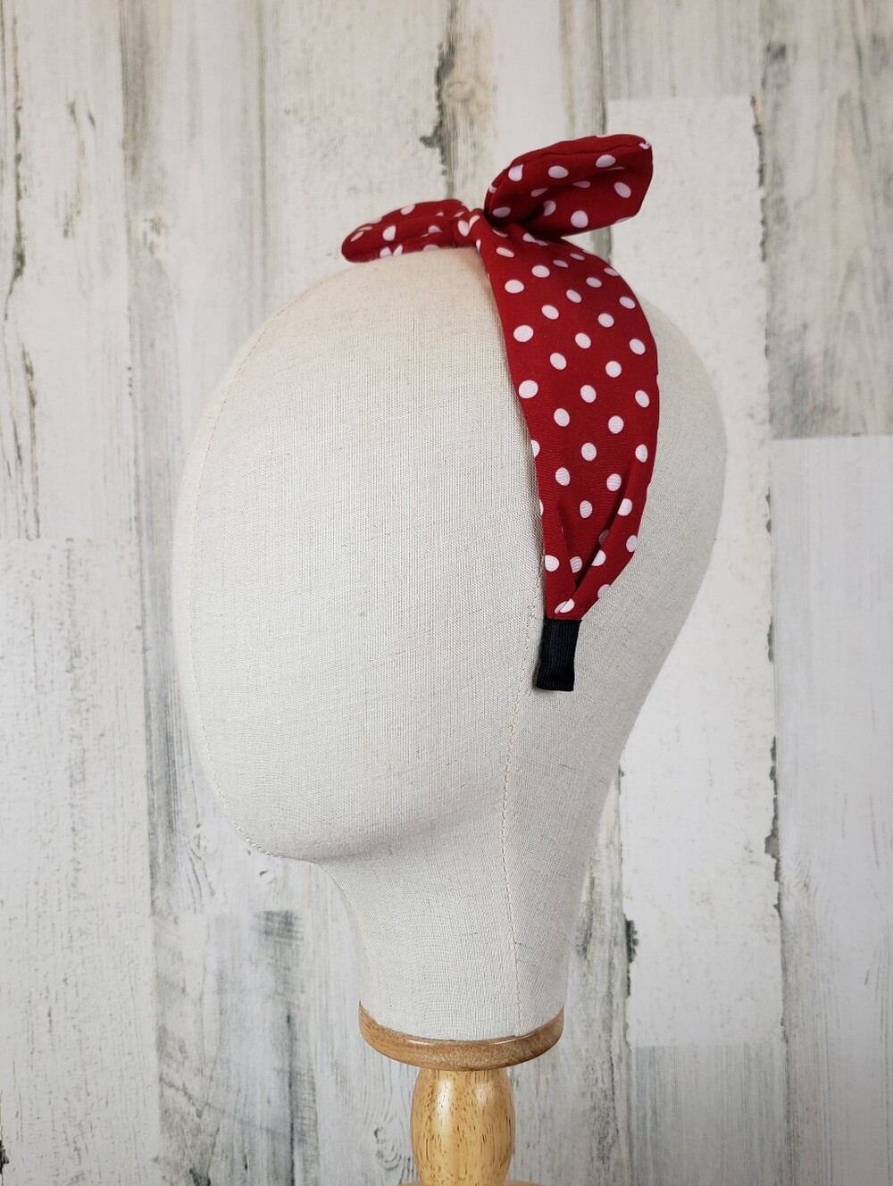 Red Polka Dot Headband with Bow